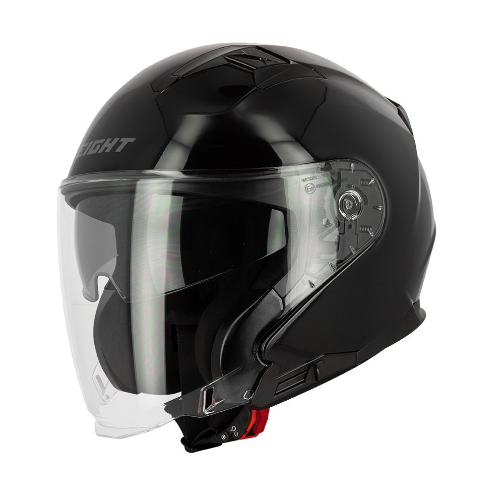 Sjajna crna jet kaciga – s771