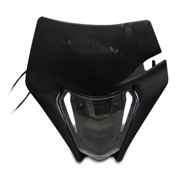 LED reflektor za motocikl + enduro offroad ploča SW1 DRL crna
