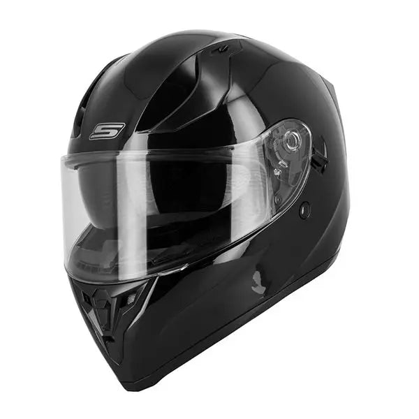 Sjajna crna ženska motociklistička kaciga – s441 venge