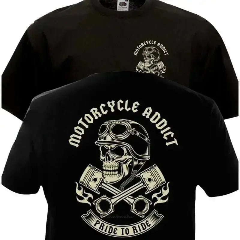 Vintage motociklistička majica – ovisnik o motociklima