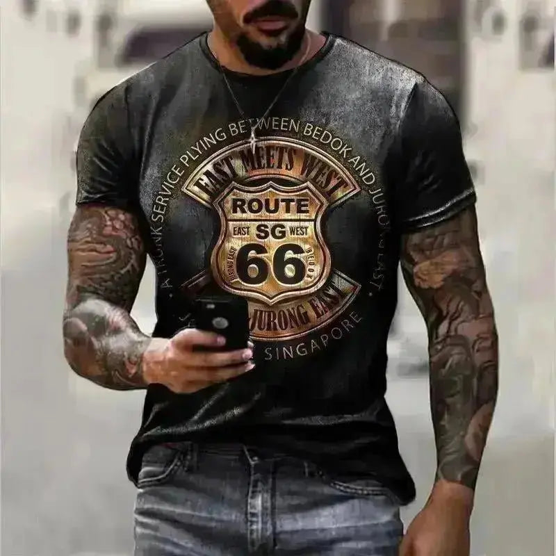 Route 66 biker muška majica