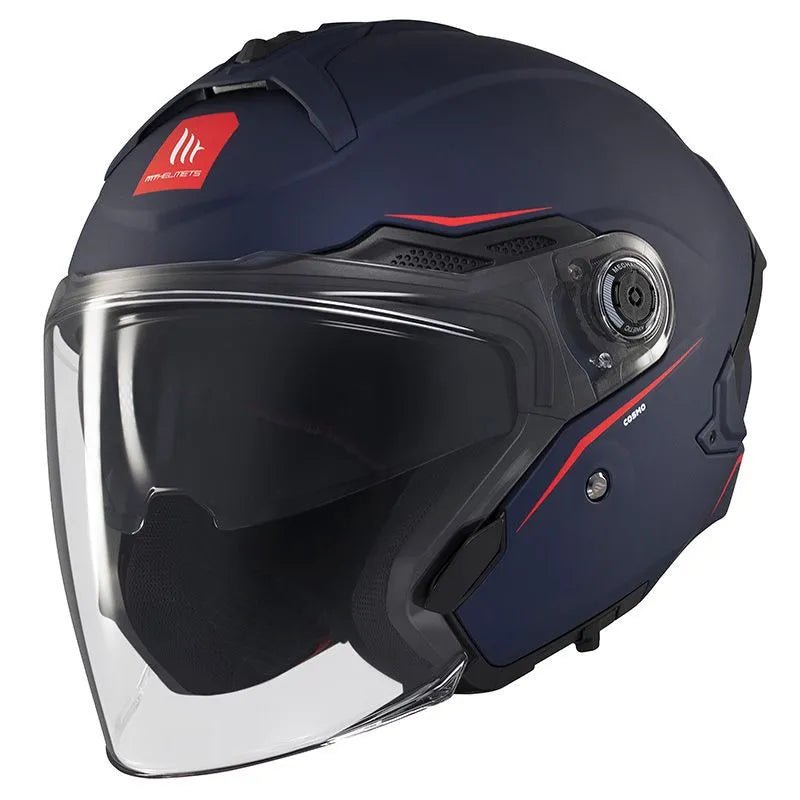 Jet motociklistička kaciga s duplim ekranom – cosmo midnight blue