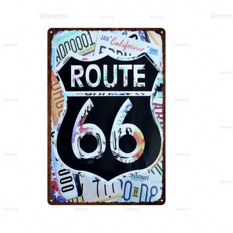 Ukrasni metalni znak Route 66