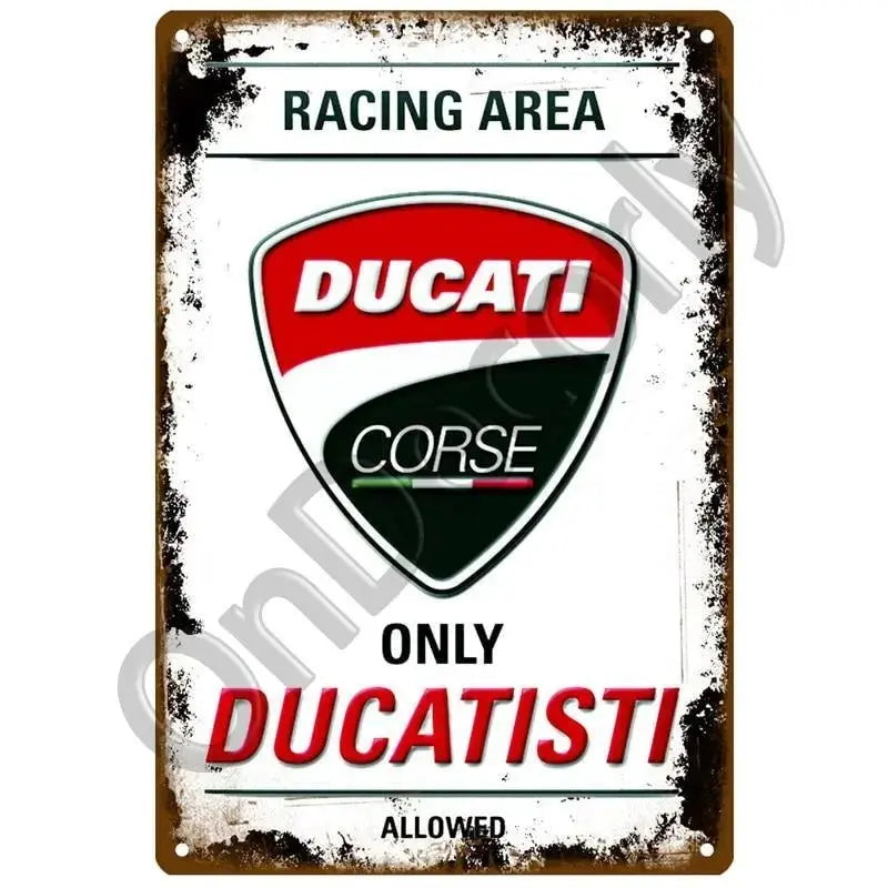 Ducati metalna ukrasna ploča