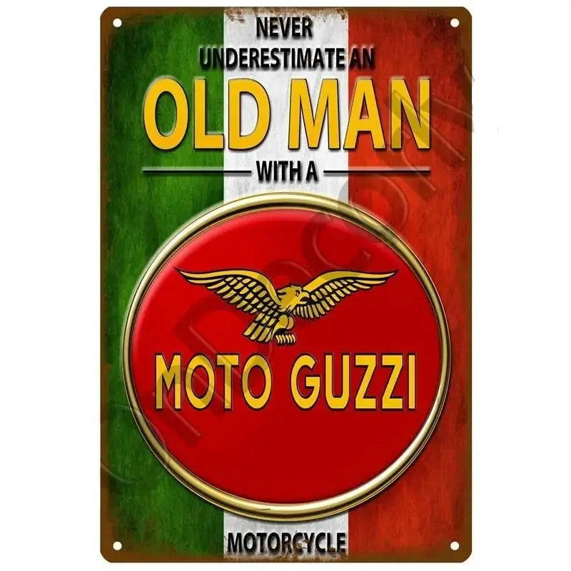 Moto Guzzi metalna ukrasna ploča
