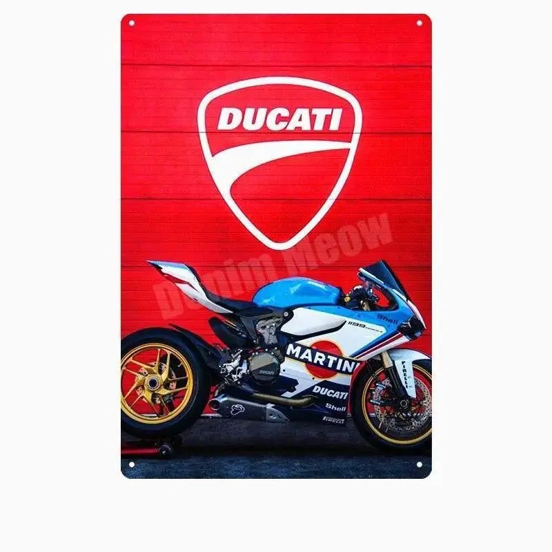 Ducati Corsica ukrasna metalna ploča