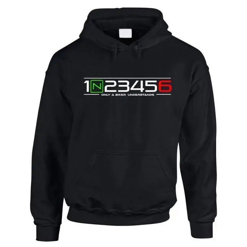 Motociklistička majica s kapuljačom “1n23456”