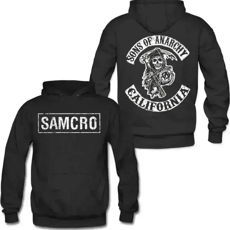 džemper s kapuljačom “sinovi anarhije samcro”.