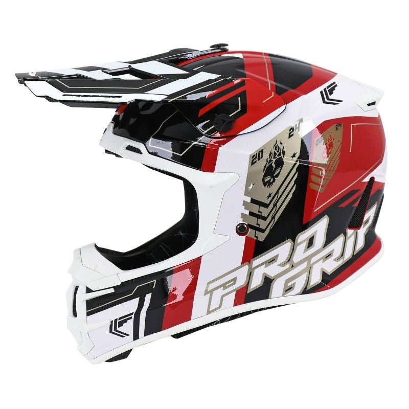 progrip 3080 spirits felnőtt motokrossz sisak - piros/fekete, ece 22.06 jóváhagyással