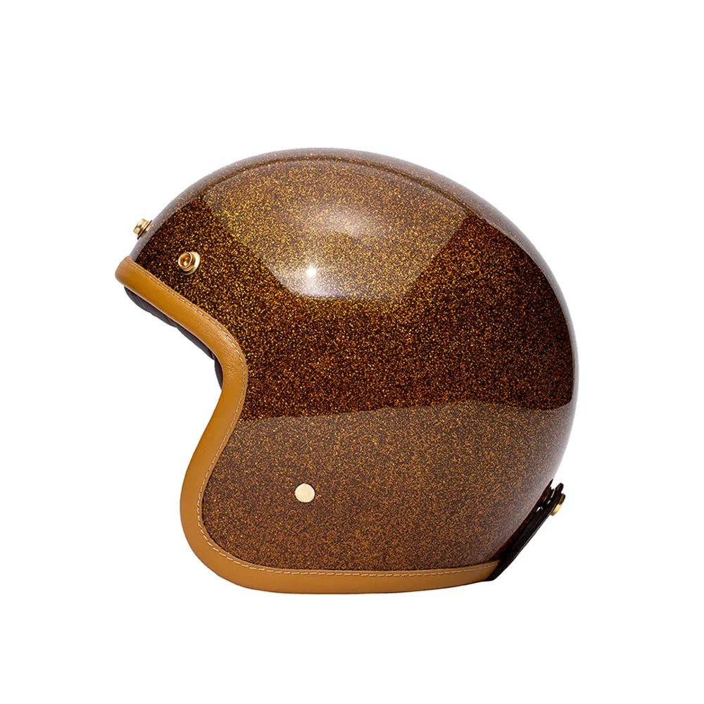 Vintage vlaknasta jet kaciga | marko classic smeđi glitter