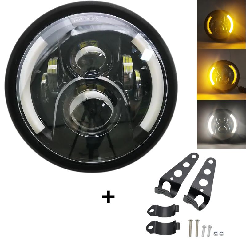 Okrugli mototsiklistichki LED far sa 7,5
