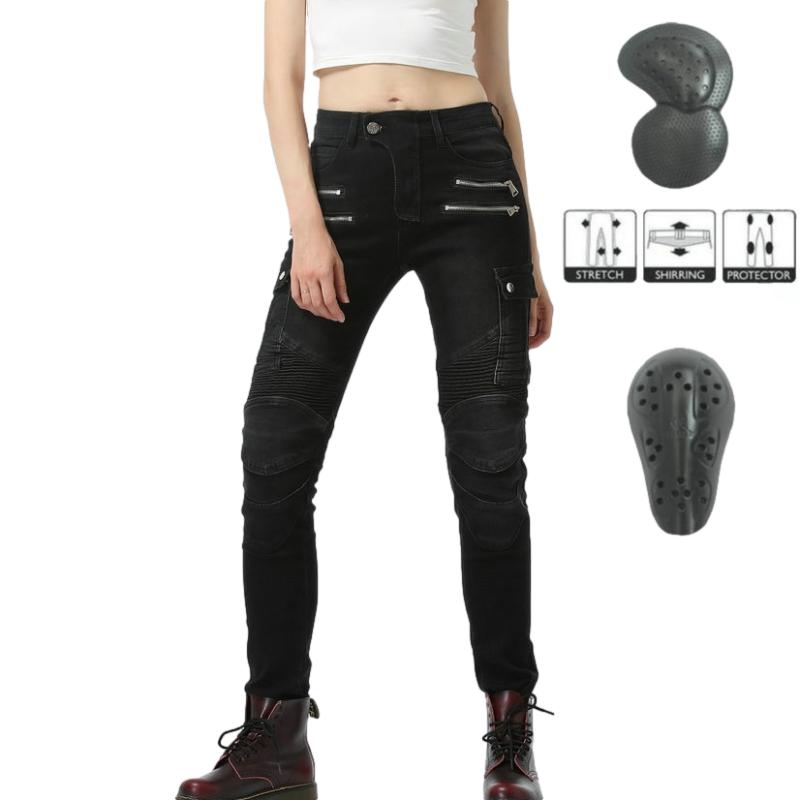 Ženske motociklističke traperice - bella denim™black