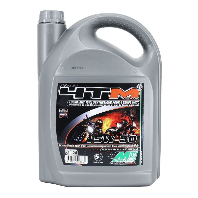 Minerva Moto 4tm Evo Synthesis 15w50 4-taktno motorno ulje (5l) (100% proizvedeno u Francuskoj)