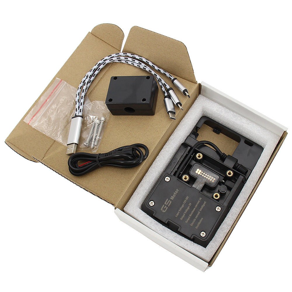 Drzhach telefona za mototsikl sa bezhichnim punjachem i USB-om - BMV R1200GS/ADV i vishe