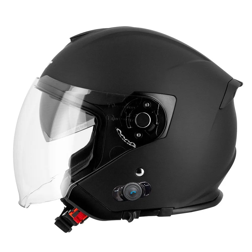 Mototsiklistichka katsiga otvorenog litsa sa integrisanim Bluetooth-om - S770 Tsrna