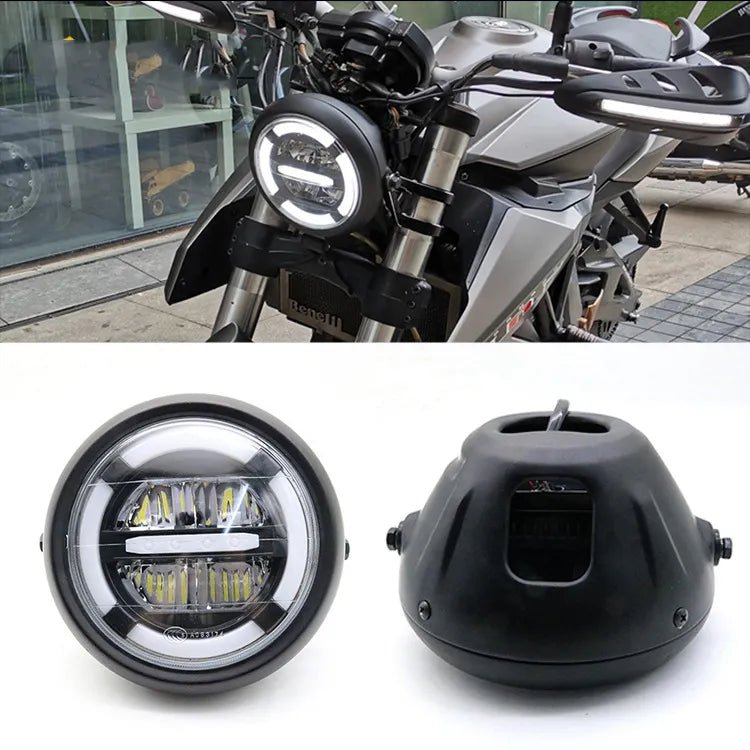 Okruglo LED prednje svjetlo za motocikl - žuto ili bijelo