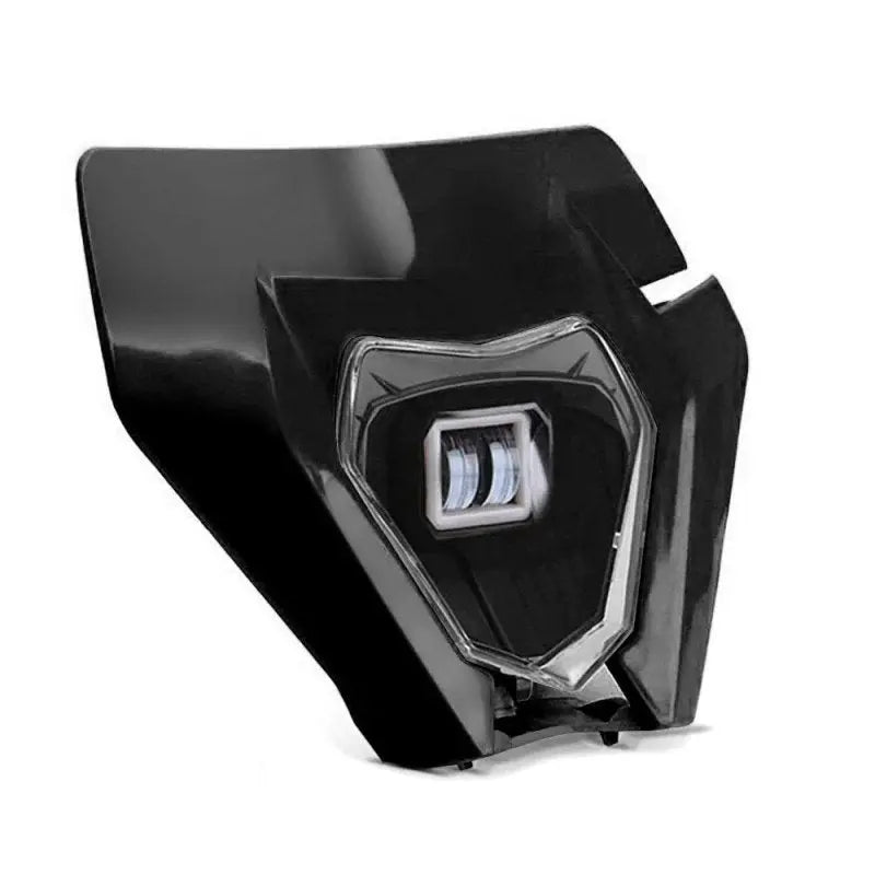 LED reflektor za motocikl + univerzalna ploča / oplata za enduro xdure gk2 crna