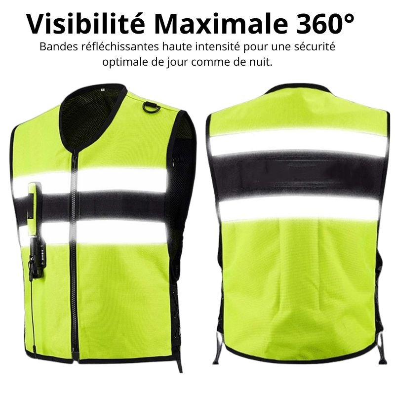 Mototsiklistichka јakna sa vazdushnim јastukom visoke vidljivosti | ts4