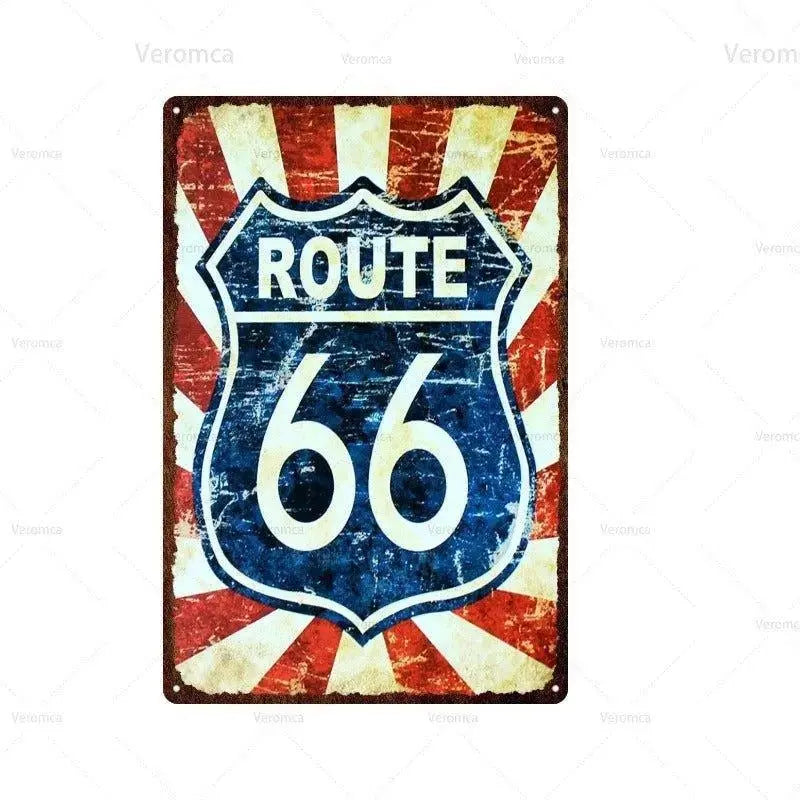 Dekorativni metalni znak Route 66