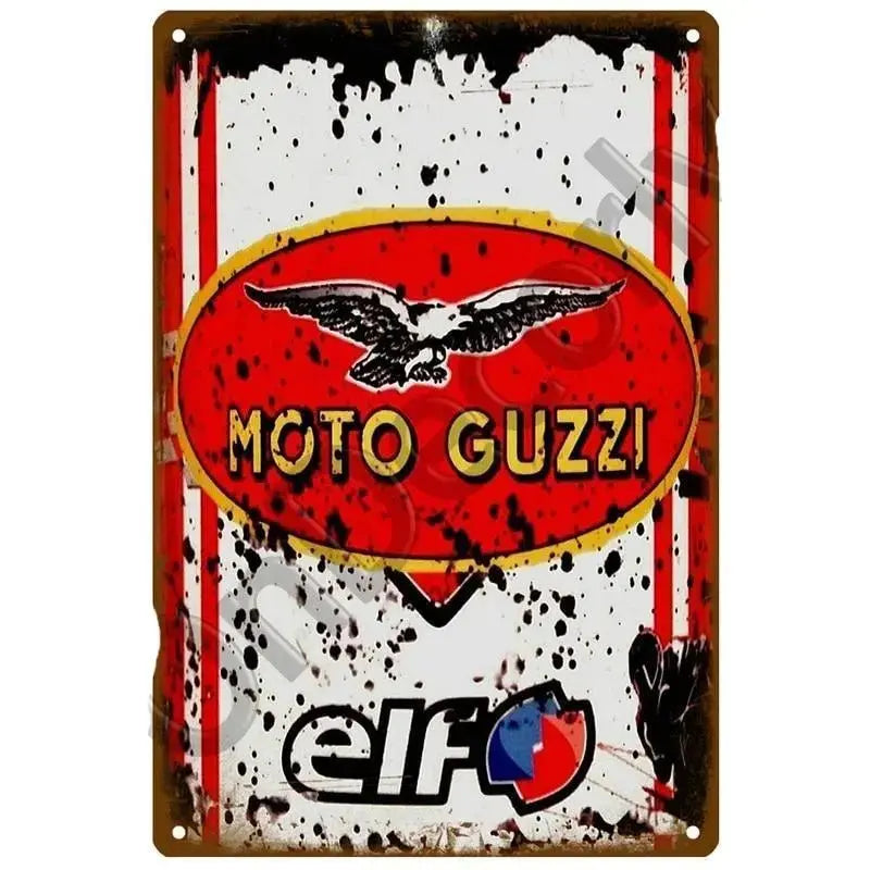 Moto Guzzi metalna ukrasna plocha