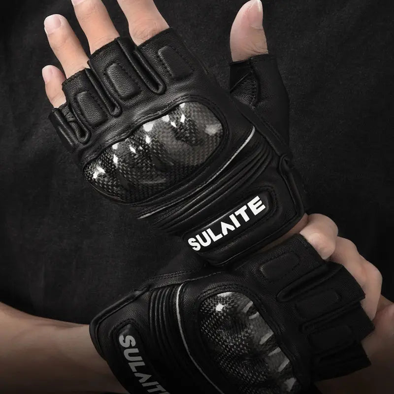 Kožne motociklističke rukavice | 3D karbonska školjka i profesionalni grip