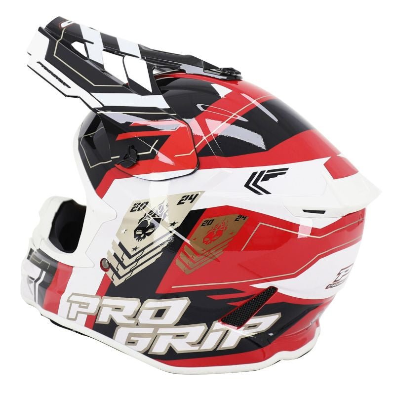 progrip 3080 spirits felnőtt motokrossz sisak - piros/fekete, ece 22.06 jóváhagyással
