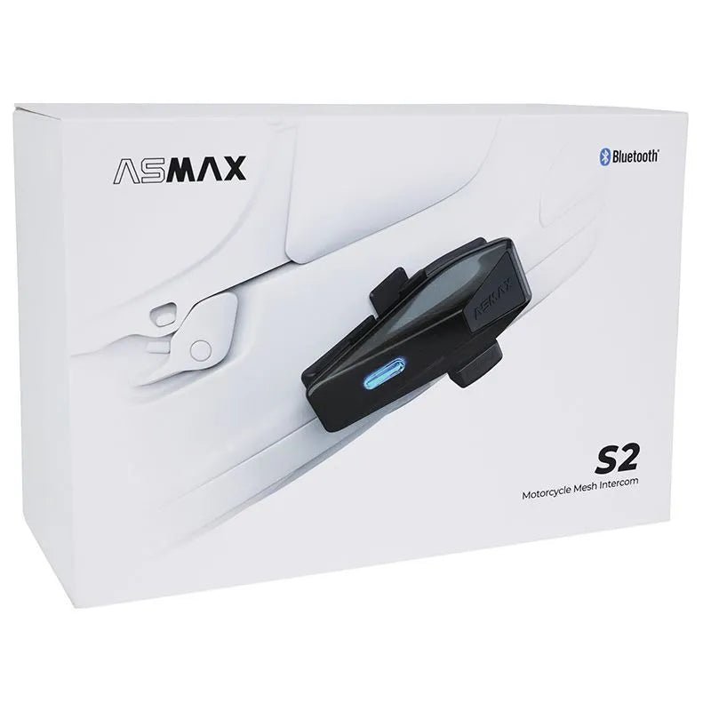 Interkom za motocikl Asmax s2 – bluetooth 5.4 – 8 vozača – 15km – ip67
