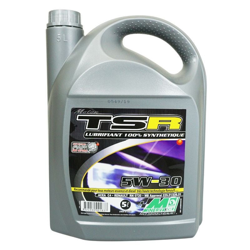 Minerva Auto Synthetic TSR 5W30 motorno ulje za 4-taktne motore (100% sintetičko za diesel i benzinske FAP motore) (5L)