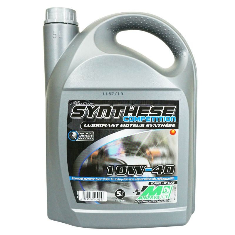 Minerva Auto Sinthetits Tsompetition 10V40 4-taktno motorno ulje za benzin i dizel bez DPF (100% sintetichko) (5L)