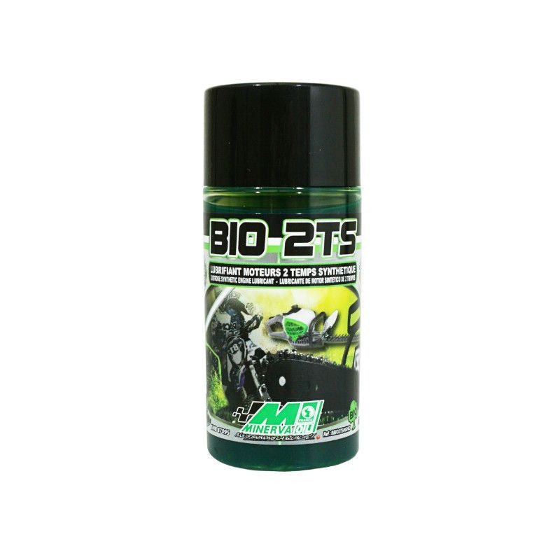 Minerva 50 2-taktno motorno ulje za 2-taktne motocikle, 100% sintetičko, biorazgradivo (125 ml mjerica – 1 mjerica za 5 l goriva) (100% proizvedeno u Francuskoj)