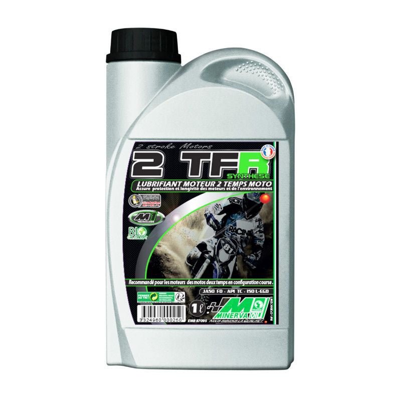 Minerva 50 A 2-taktno motorno ulje za TFR menjach/mototsikl, 100% sintetichko, biorazgradivo (1l) (100% proizvedeno u Frantsuskoј)