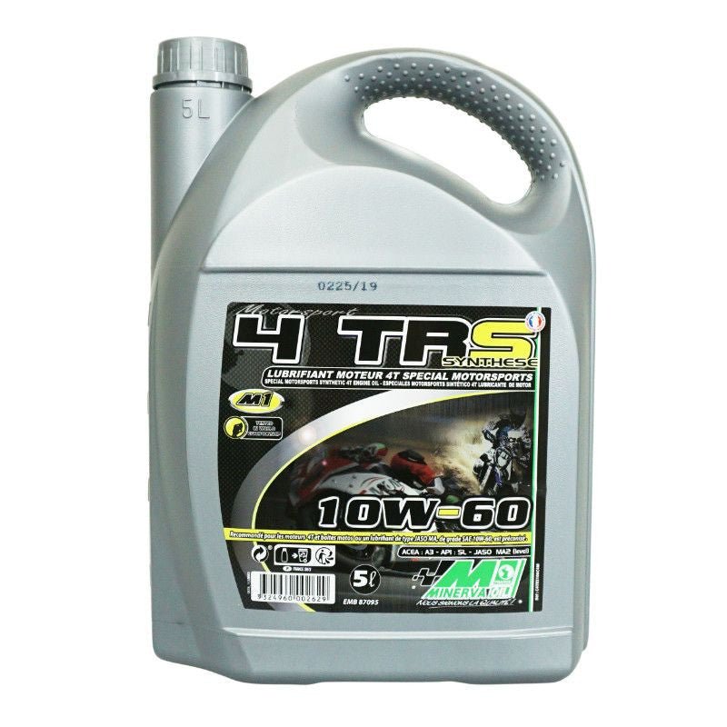 Minerva Moto 4trs 10v60 4-taktno motorno ulje (5l) (sintetichko za takmichenje – 100% proizvedeno u Frantsuskoј)