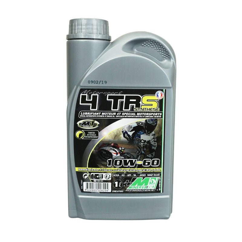 Minerva Moto 4trs 10w60 4-taktno motorno ulje (1l) (sintetika za natjecanje – 100% proizvedeno u Francuskoj)