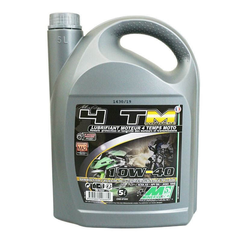 Minerva maxiscooter/motocycle 4tm sintetičko 10w40 4-taktno motorno ulje (5l) (100% proizvedeno u Francuskoj)