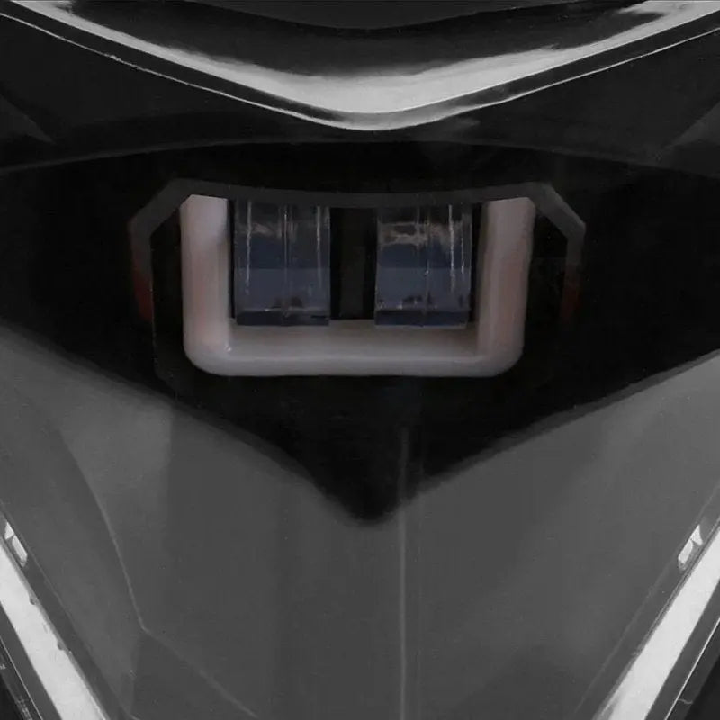 LED reflektor za motocikl + univerzalna ploča / oplata za enduro xdure gk2 crna