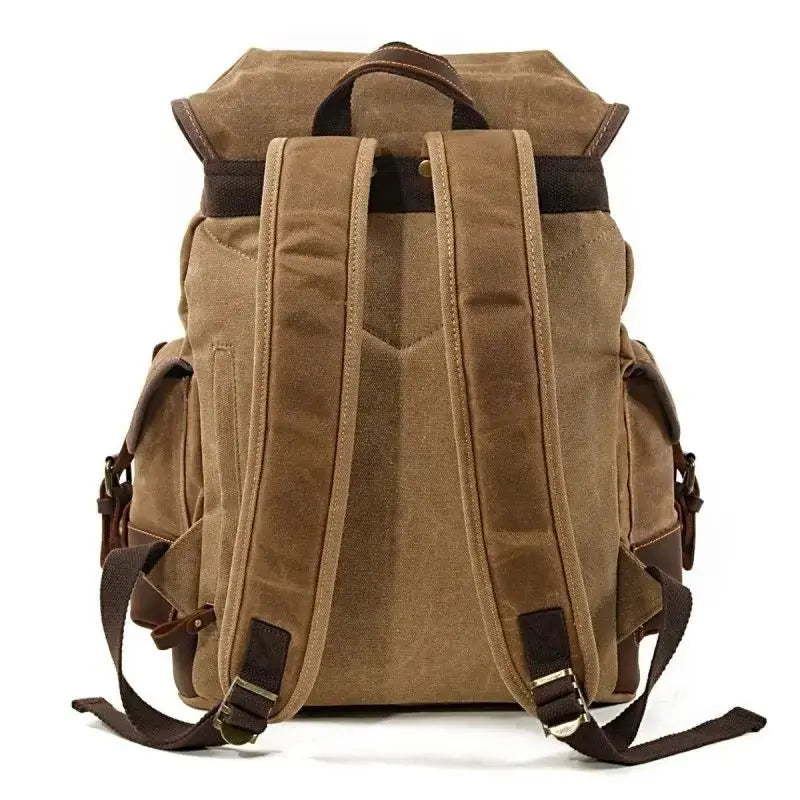Vintage mototsikl ruksak - retro braon