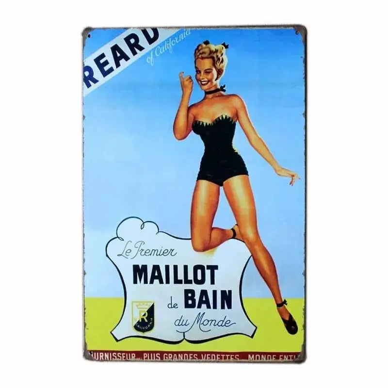 Dekoratív fémlemez pin-up