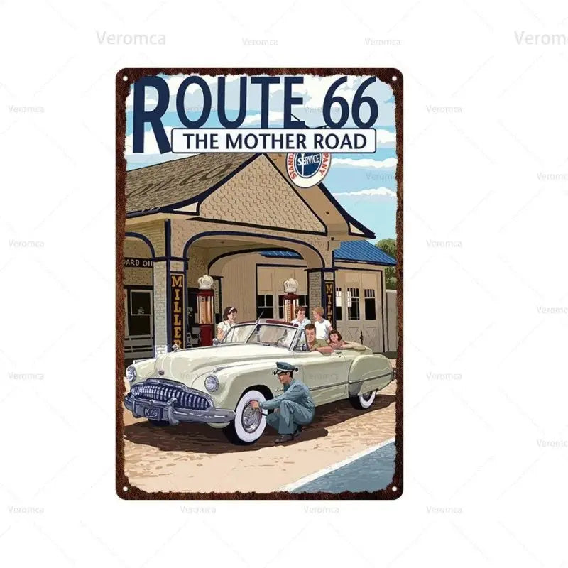 Dekorativni metalni znak Route 66