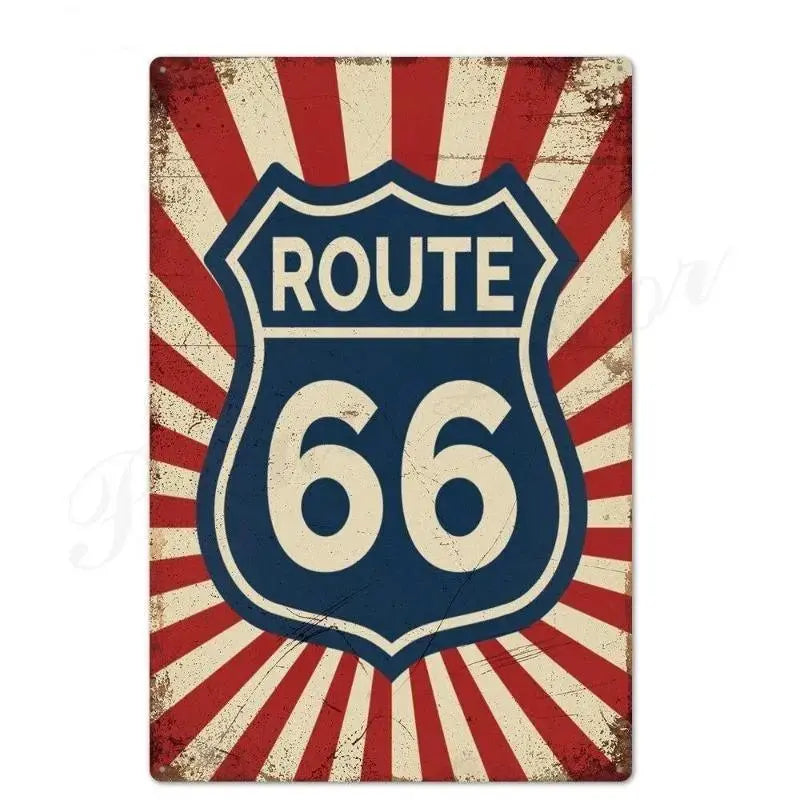 Dekorativni metalni znak Route 66