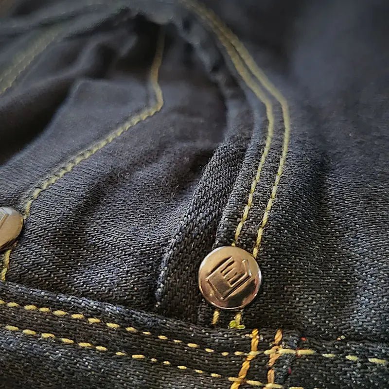 Muške rastezljive motociklističke traperice - armalith kevlar legendary – aa – prljavo plave