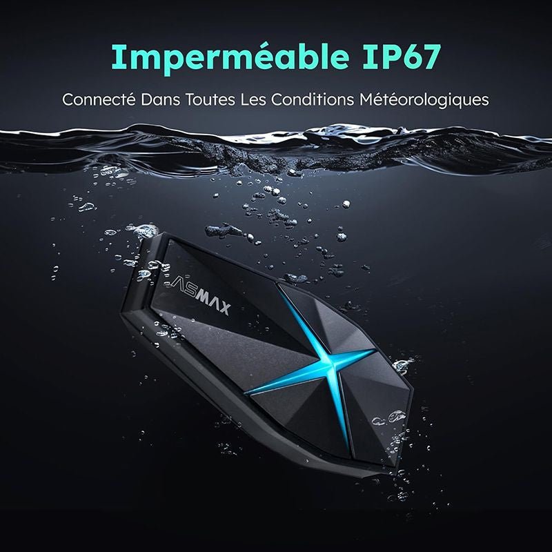 Asmax f1 plus moto interfon – mesh i bluetooth 5.3, 10 vozača, 15 km, HD zvuk
