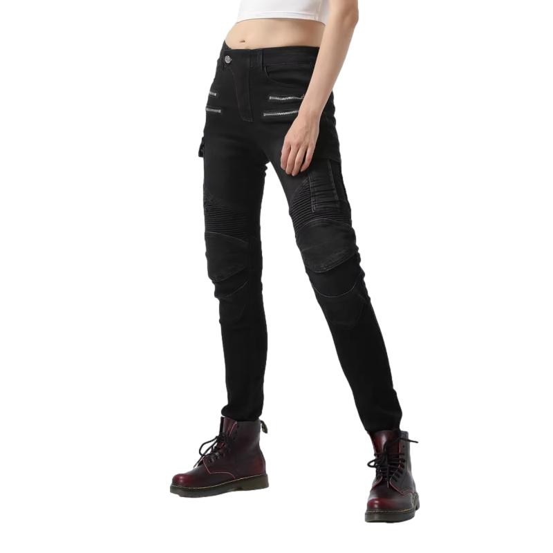 Ženske motociklističke traperice - bella denim™black