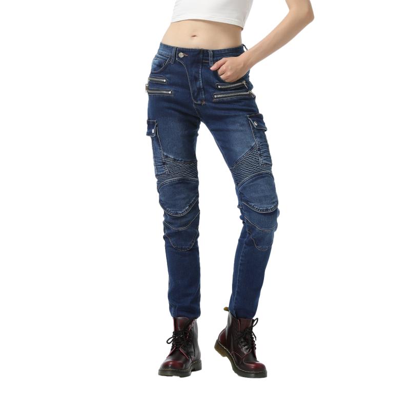 Ženske motociklističke traperice - bella denim™ plave