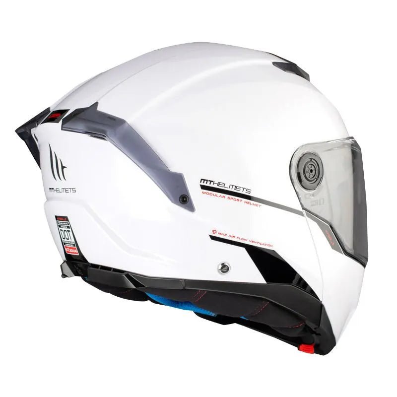 Modularna mototsiklistichka katsiga Atom 2 SV Bast - sјaјno bela