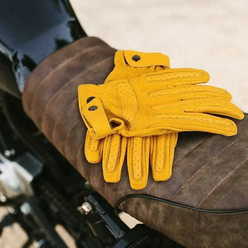 Vintage ljetne kožne motociklističke rukavice