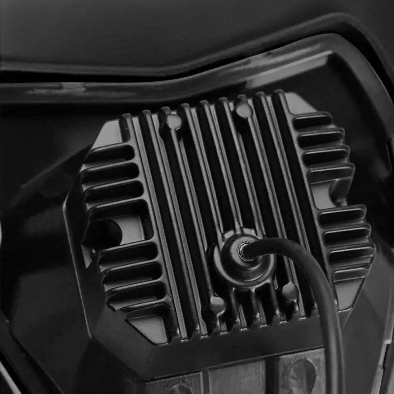 LED reflektor za motocikl + univerzalna ploča / oplata za enduro xdure gk2 crna