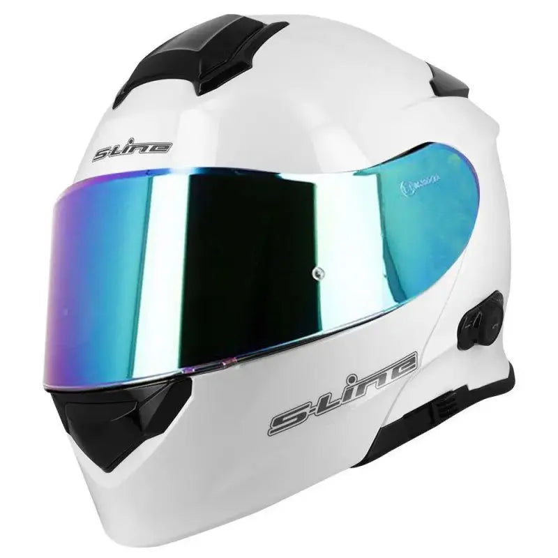 Bluetooth mototsiklistichka katsiga - bela