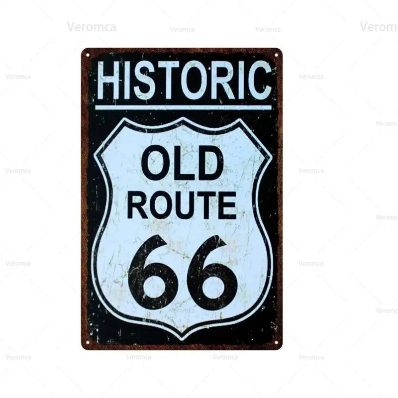 Dekorativni metalni znak Route 66