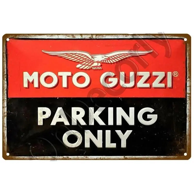 Moto Guzzi metalna ukrasna plocha