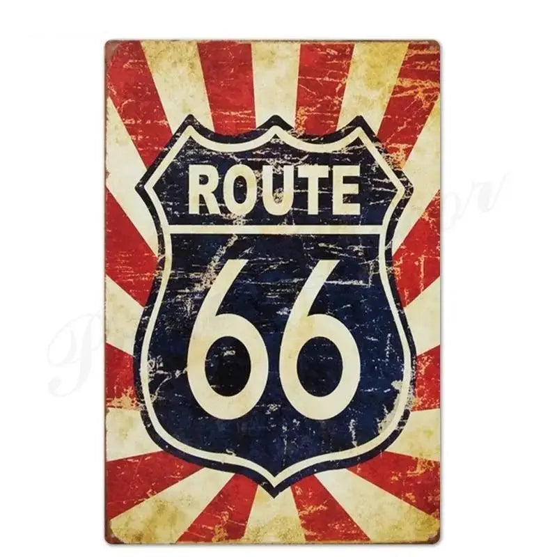 Dekorativni metalni znak Route 66